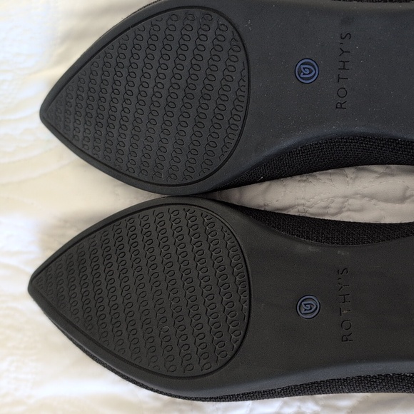 Rothy's Pointed Toe Black Flats, Sz 9 - Picture 3 of 6